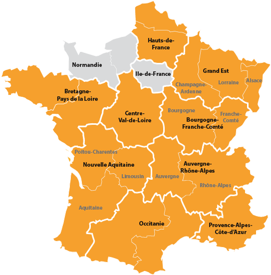 Carte de France des SRER