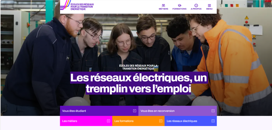 Ecoles des réseaux pour la transition énergétique : mise en ligne du nouveau site internet
